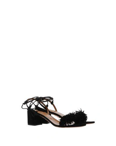 Shop Aquazzura Sandals In Black