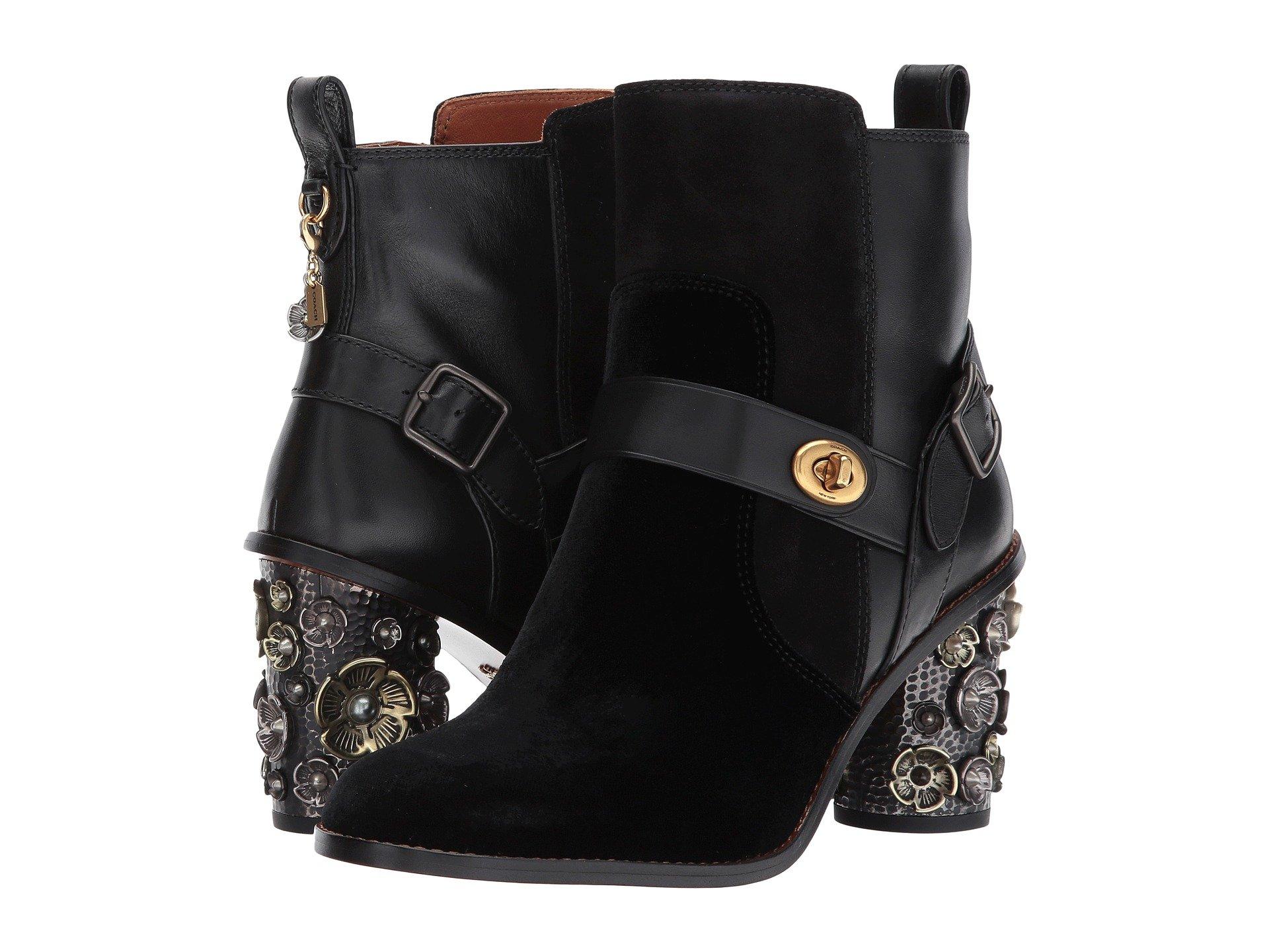 coach tea rose boots