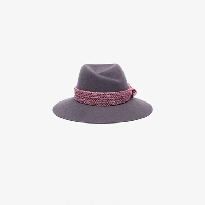 Shop Maison Michel Virginie Hat In Grey