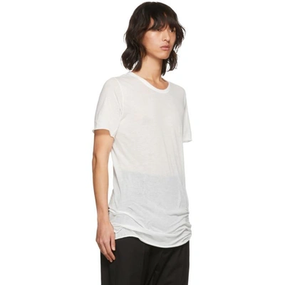 Shop Rick Owens Off-white Basic T-shirt In 11 Milk
