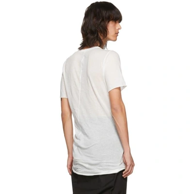 Shop Rick Owens Off-white Basic T-shirt In 11 Milk
