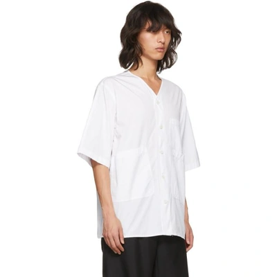 White Overlap Pocket Shirt 