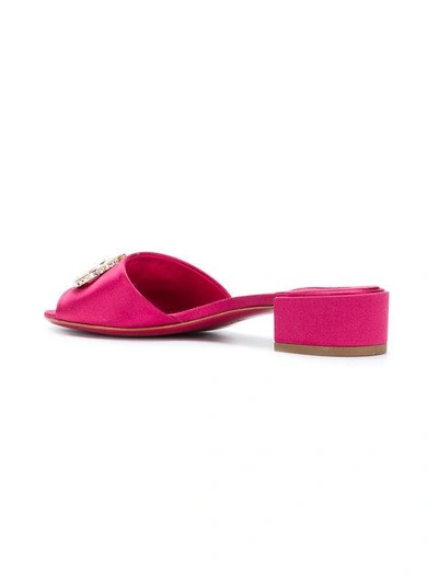 Shop Ferragamo Lampio Slider Sandals In Pink
