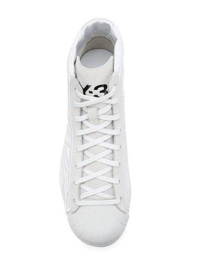 Shop Y-3 Shishu Super Sneakers - White
