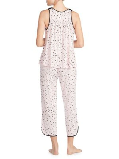 Shop Kate Spade Cropped Pyjama Set In Black