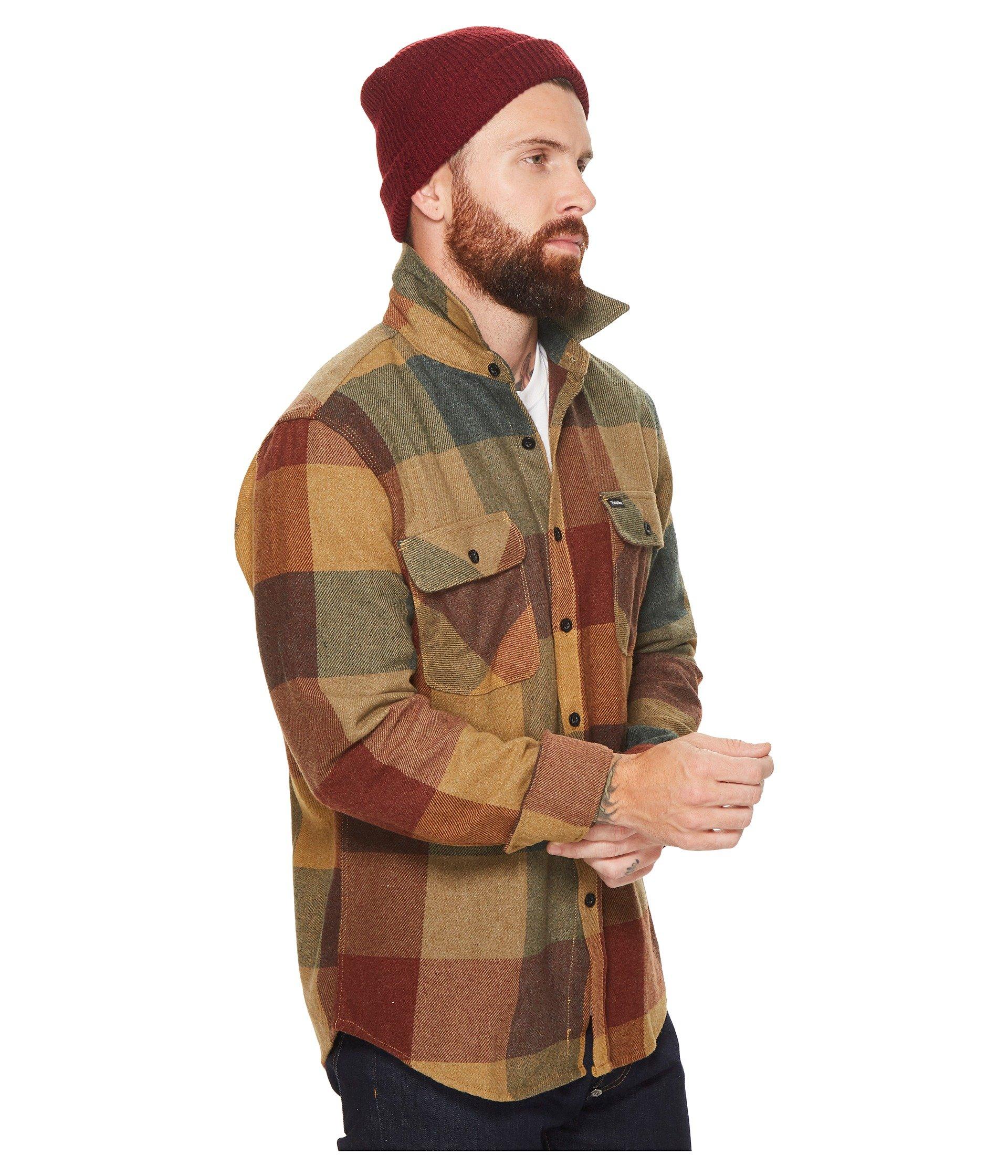 brixton bowery flannel rust