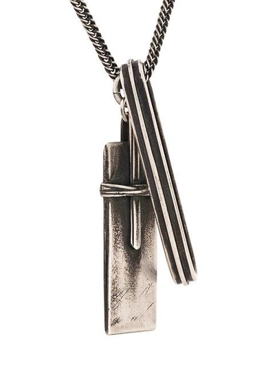 Shop Werkstatt:münchen Tape Tag Necklace In Metallic