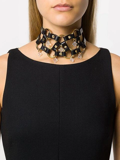 Shop Absidem Embellished Choker Necklace - Black