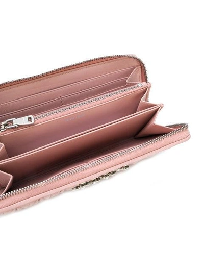 Shop Miu Miu Pleated Continental Wallet - Pink