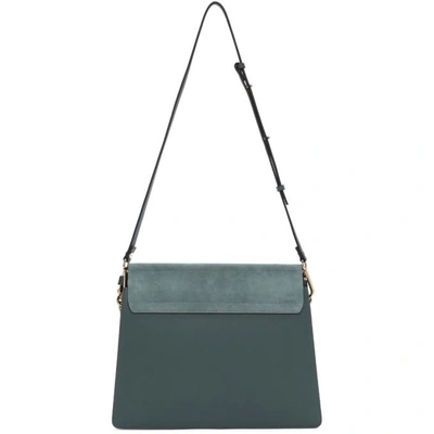 Shop Chloé Chloe Blue Medium Faye Bag In Bfc Cloudy