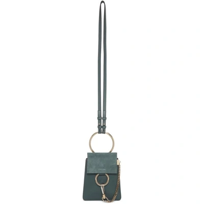 Shop Chloé Chloe Blue Mini Faye Bracelet Bag In Nr41h Cloud