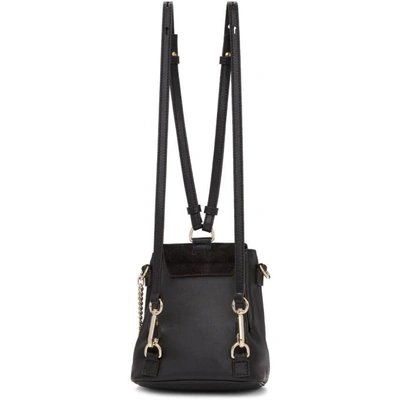 Shop Chloé Chloe Black Mini Faye Backpack In 001 Black