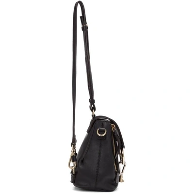 Shop Chloé Chloe Black Mini Faye Backpack In 001 Black