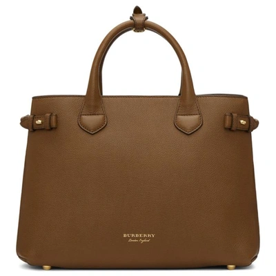 Shop Burberry Brown And Tan Medium Banner Tote