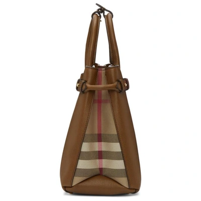The banner leather handbag Burberry Brown in Leather - 31707221