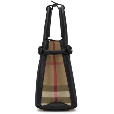 Shop Burberry Black Small Banner Tote