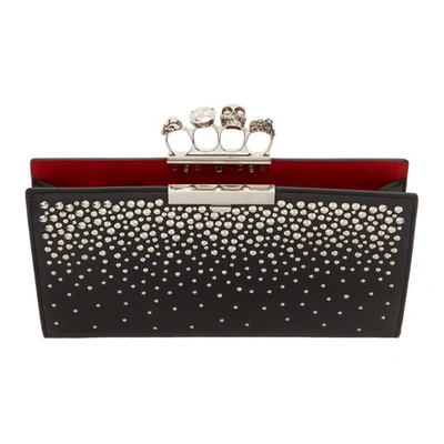 Shop Alexander Mcqueen Black Knuckle Clasp Pouch