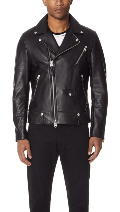 Shop Mackage Fenton Leather Jacket In Black
