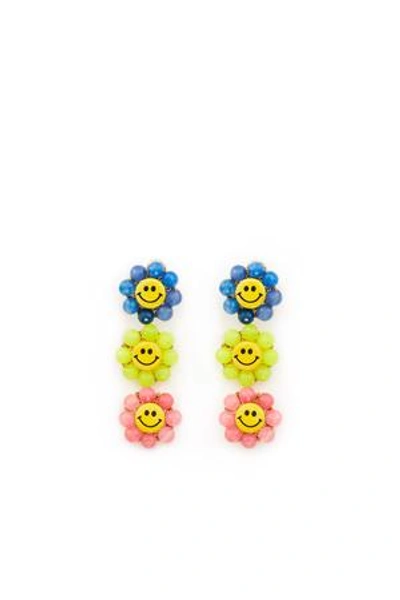 Shop Venessa Arizaga Opening Ceremony Happy Flowers Earrings In Multi