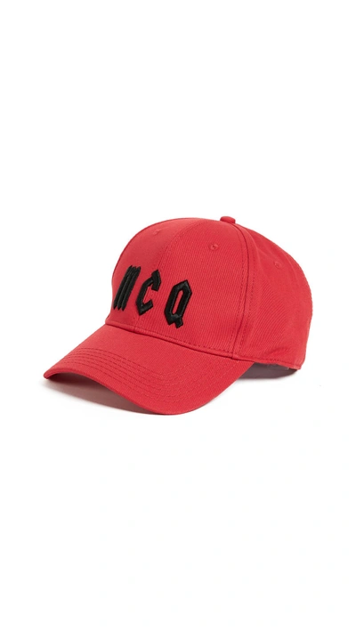 Shop Mcq By Alexander Mcqueen Mcq Baseball Cap In Red/black