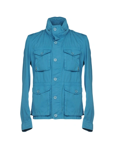 Shop Add Jacket In Pastel Blue