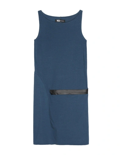 Shop Y-3 Short Dress In Slate Blue