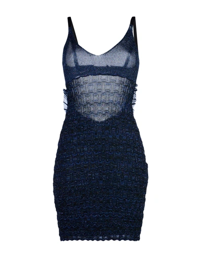 Shop Kenzo Short Dress In Dark Blue