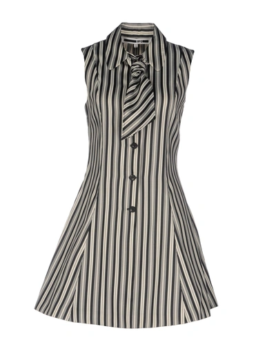 Shop Mcq By Alexander Mcqueen Short Dress In Steel Grey