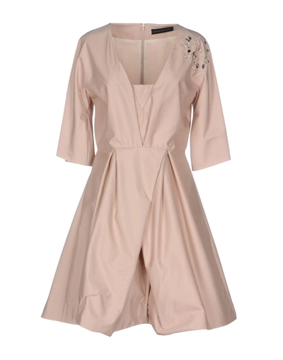 Shop Alessandro Dell'acqua Kurzes Kleid In Beige