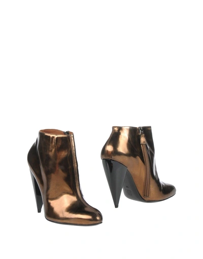 Shop Lanvin Ankle Boots In Bronze
