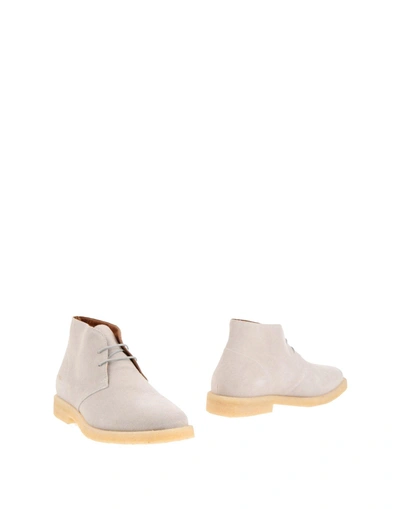 Shop Common Projects Boots In Light Grey