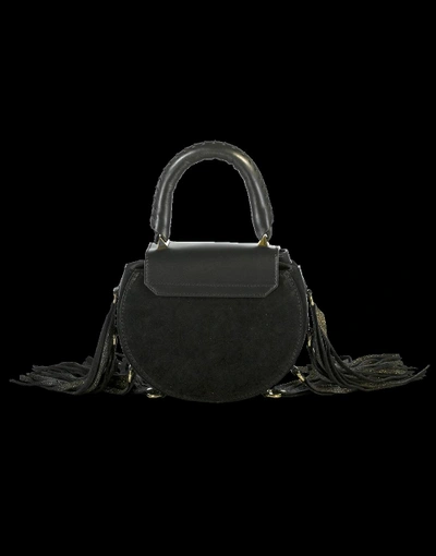 Shop Salar Mimi Fringe Chris Bag In Black