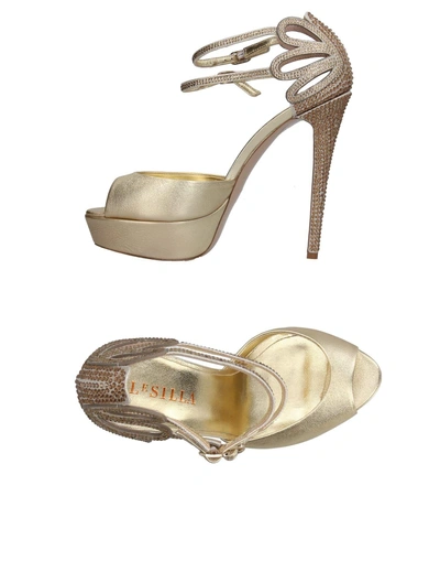 Shop Le Silla Sandals In Platinum