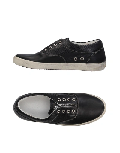 Shop Leather Crown Sneakers In Black