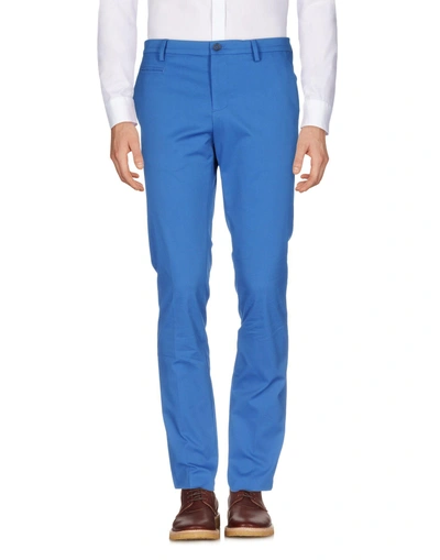 Shop Patrizia Pepe Man Pants Blue Size 30 Cotton, Polyester, Elastane