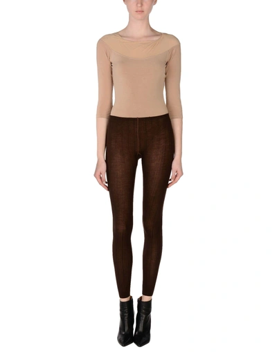 Shop Missoni Leggings In Brown