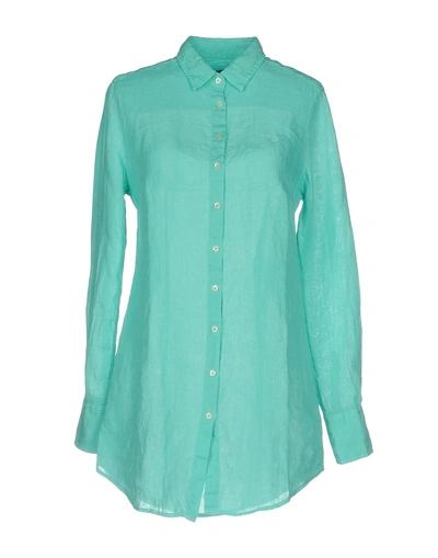 Shop Fred Perry Shirts In Light Green