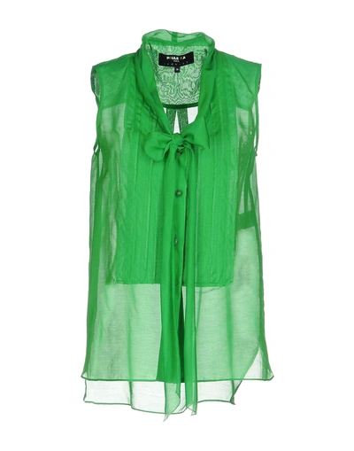 Shop Paule Ka Shirts & Blouses With Bow In Green
