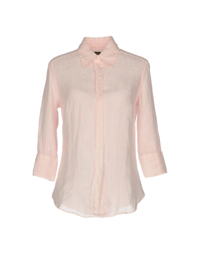 Shop Fred Perry Shirts In Light Pink