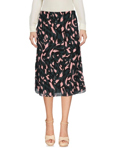 Shop Marni 3/4 Length Skirt In Black