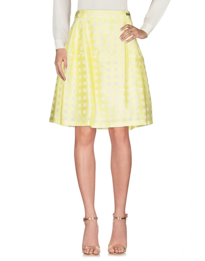 Shop Alessandro Dell'acqua Knee Length Skirt In Light Yellow