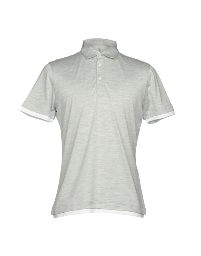 Shop Brunello Cucinelli Polo Shirts In Light Grey