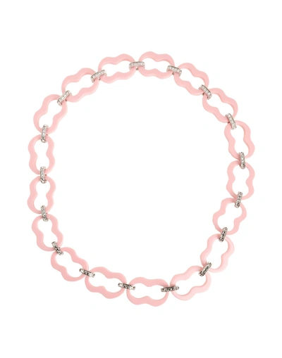 Shop Prada Necklace In Pink