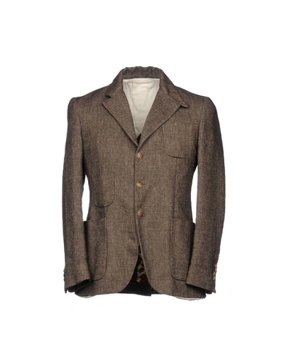 Shop Montedoro Blazers In Khaki