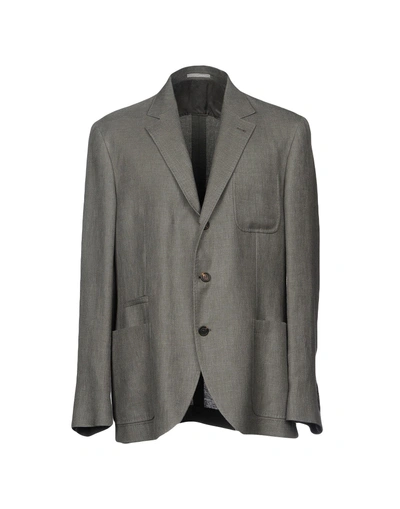 Shop Brunello Cucinelli Blazers In Lead