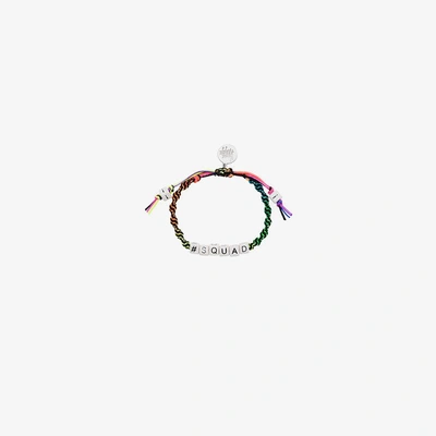 Shop Venessa Arizaga Hashtag The Squad Bracelet In Multicolour