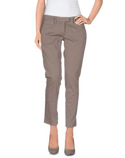 Shop Dondup Casual Pants In Dove Grey
