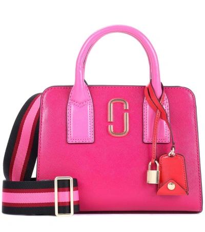 Marc Jacobs Little Big Shot Leather Tote In Pink