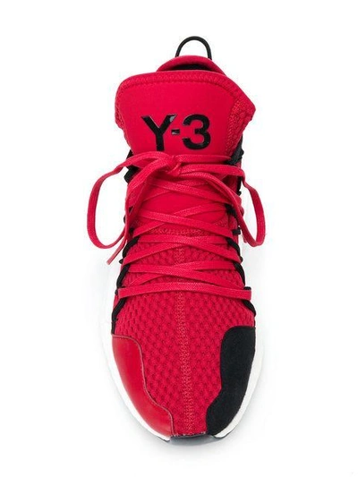 Shop Y-3 Kusari Sneakers In Red