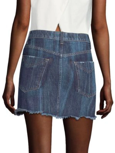 Shop Derek Lam 10 Crosby Cleo Denim Mini Skirt In Medium Wash